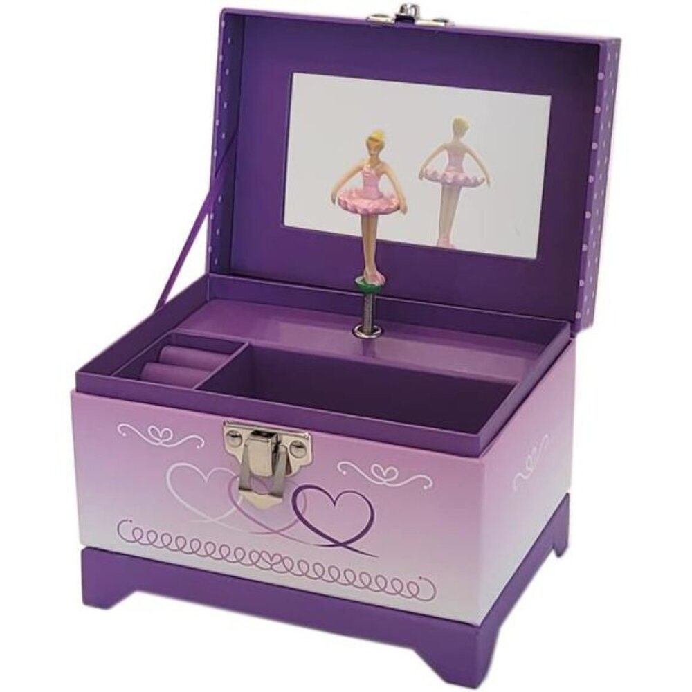 Ballerina Music Box (3 Hearts: 4.3 x 4 x 5.75 inches)